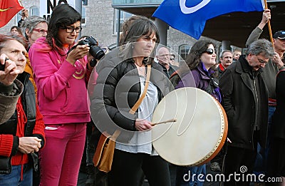 IDLE NO MORE - Guelph, Ontario Protest Editorial Stock Photo