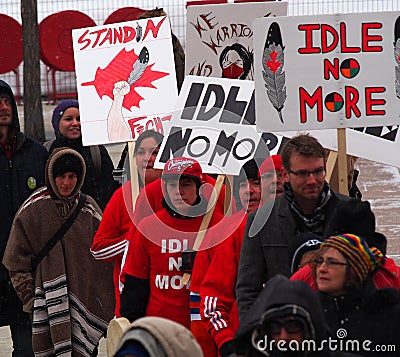 Idle No More Protesters Editorial Stock Photo