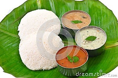 Idli Sambhar Stock Photo