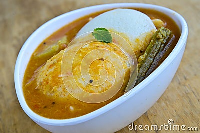 Idli Sambhar Stock Photo