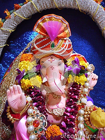 Idol of Hindu God Ganesh Ganapati Vinayak Stock Photo