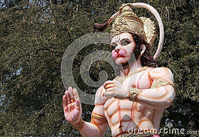 Idol of Hindu god Hanuman Editorial Stock Photo