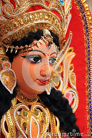 Idols of Goddess Durga. Stock Photo