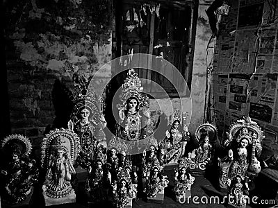 Idols of goddess saraswati Stock Photo