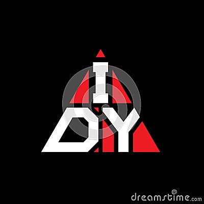 IDY triangle letter logo design with triangle shape. IDY triangle logo design monogram. IDY triangle vector logo template with red Vector Illustration