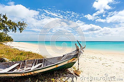 Idyllic beach in Africa Stock Photo