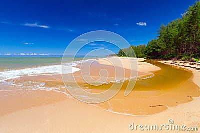Idyllic beach at Andaman Sea on Koh Kho Khao island Stock Photo
