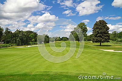 Idyllic golf course Stock Photo