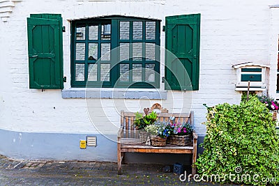 Idyllic house detail in Bedburg Alt-Kaster, Germany Stock Photo