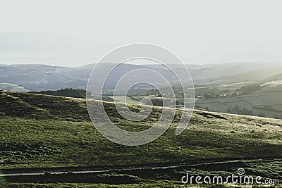 Idyllic landscape of Peak District National Park, Derbyshire, Uk Stock Photo