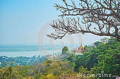 Idyllic nature of Sagaing Stock Photo