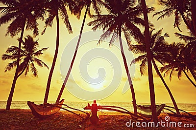 Idyllic sunset Stock Photo