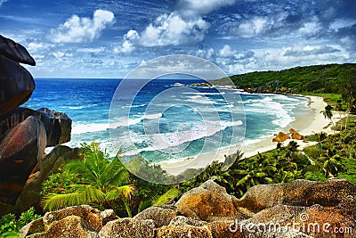 Idyllic tropical beach Stock Photo