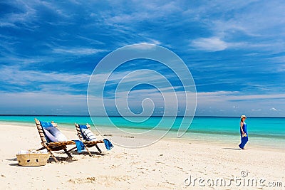 Idyllic beach in Africa Stock Photo