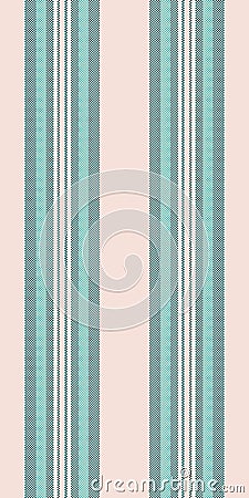 Iecorating seamless stripe textile, pretty lines texture pattern. Pabric background vector fabric vertical in light and cyan Vector Illustration
