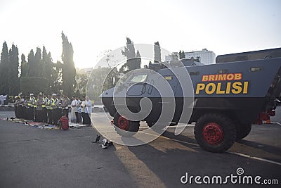 Ied prayer in the field Simpanglima Semarang Editorial Stock Photo