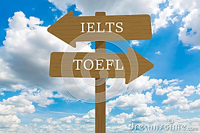 IELTS and TOEFL. Stock Photo