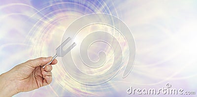 If you could see the sound waves make by an Angel Tuning Fork Stock Photo