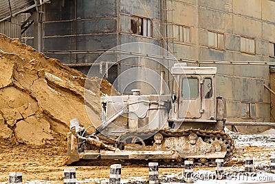 If you work as much as this bulldozer, you will look bad too Stock Photo