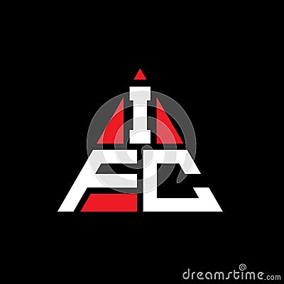 IFC triangle letter logo design with triangle shape. IFC triangle logo design monogram. IFC triangle vector logo template with red Vector Illustration