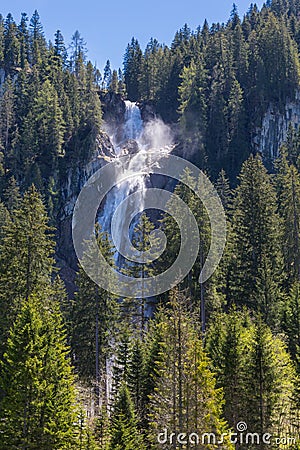 Iffigfall waterfall near Lenk, Switzerland Stock Photo