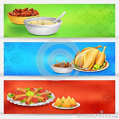 Iftar party Banner Vector Illustration