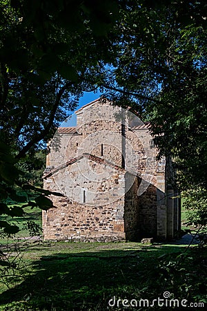 Iglesia de San Miguel de Lillo. Oviedo, Asturias Stock Photo