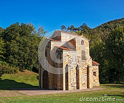 Iglesia de San Miguel de Lillo. Oviedo, Asturias, Spain Stock Photo