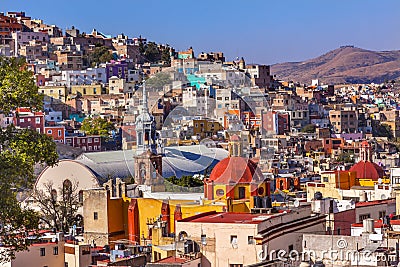 Iglesia de San Roque Market Mercado Hidalgo Guanajuato Mexico Stock Photo