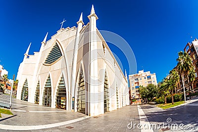 Iglesia del Sagrado Corazon de Jesus, Plaza de Oriente. Torrevie Stock Photo