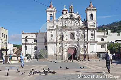 Iglesia Los Dolores in Tegucigalpa Editorial Stock Photo