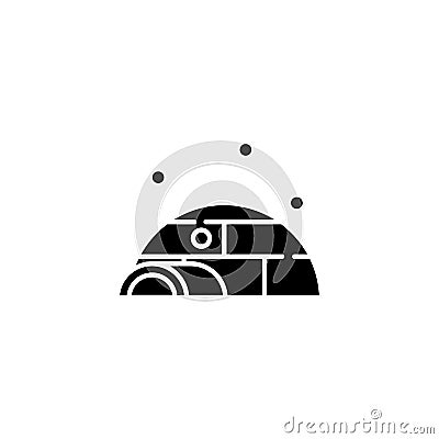 Igloo black icon concept. Igloo flat vector symbol, sign, illustration. Vector Illustration