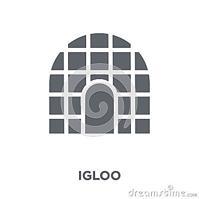Igloo icon from collection. Vector Illustration