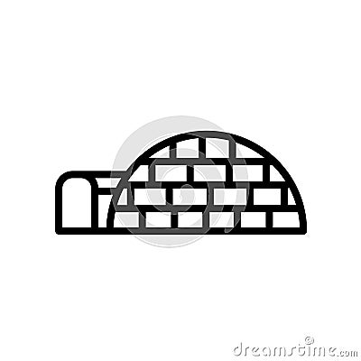 igloo icon isolated on white background Vector Illustration