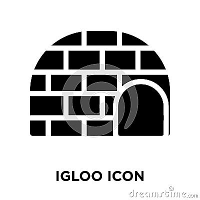 Igloo icon vector isolated on white background, logo concept of Vector Illustration