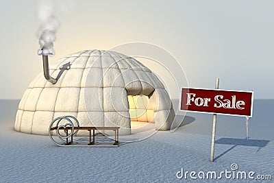 Igloo for Sale Stock Photo