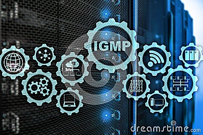 IGMP. Internet Group Management Protocol concept. Communications Technology Stock Photo