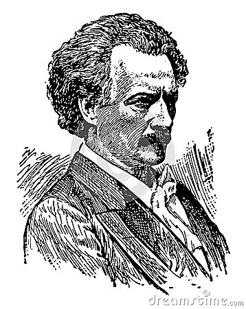 Ignace Paderewski, vintage illustration Vector Illustration