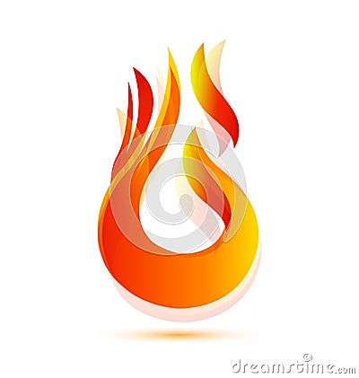 Ignite flame burning icon Vector Illustration