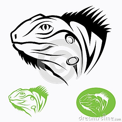 Iguana head Vector Illustration