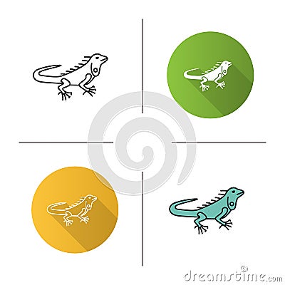 Iguana icon Vector Illustration