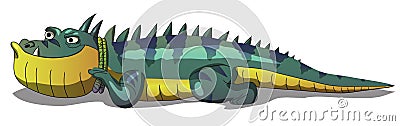 Iguana love Cartoon for kids gift vector file eps ai 2d clip art Vector Illustration