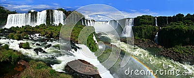 Iguazu Falls panoramic Stock Photo