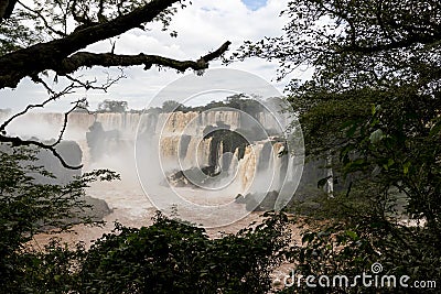 Iguazu falls veiw from argentina Stock Photo