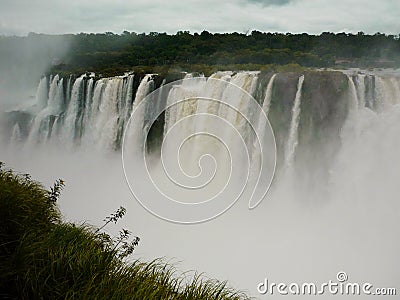 Iguazu falls view from Argentina Stock Photo