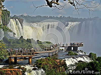 Iguazu Waterfalls in Argentina. Editorial Stock Photo