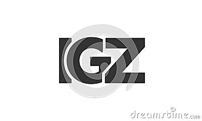 IGZ logo design template with strong and modern bold text. Initial based vector logotype featuring simple and minimal typography. Vector Illustration