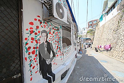 Ihwa Mural Village in Seoul Editorial Stock Photo
