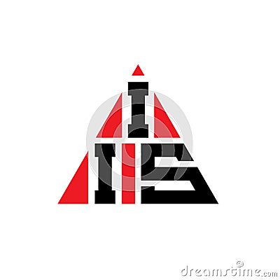 IIS triangle letter logo design with triangle shape. IIS triangle logo design monogram. IIS triangle vector logo template with red Vector Illustration