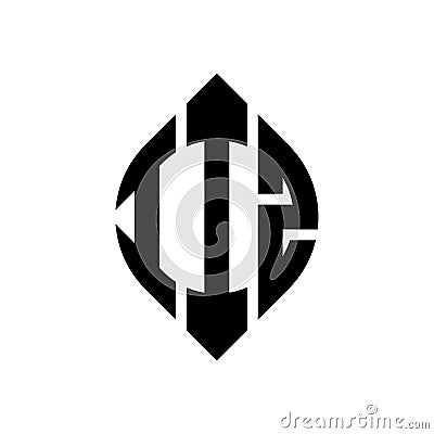 IIZ circle letter logo design with circle and ellipse shape. IIZ ellipse letters with typographic style. The three initials form a Vector Illustration